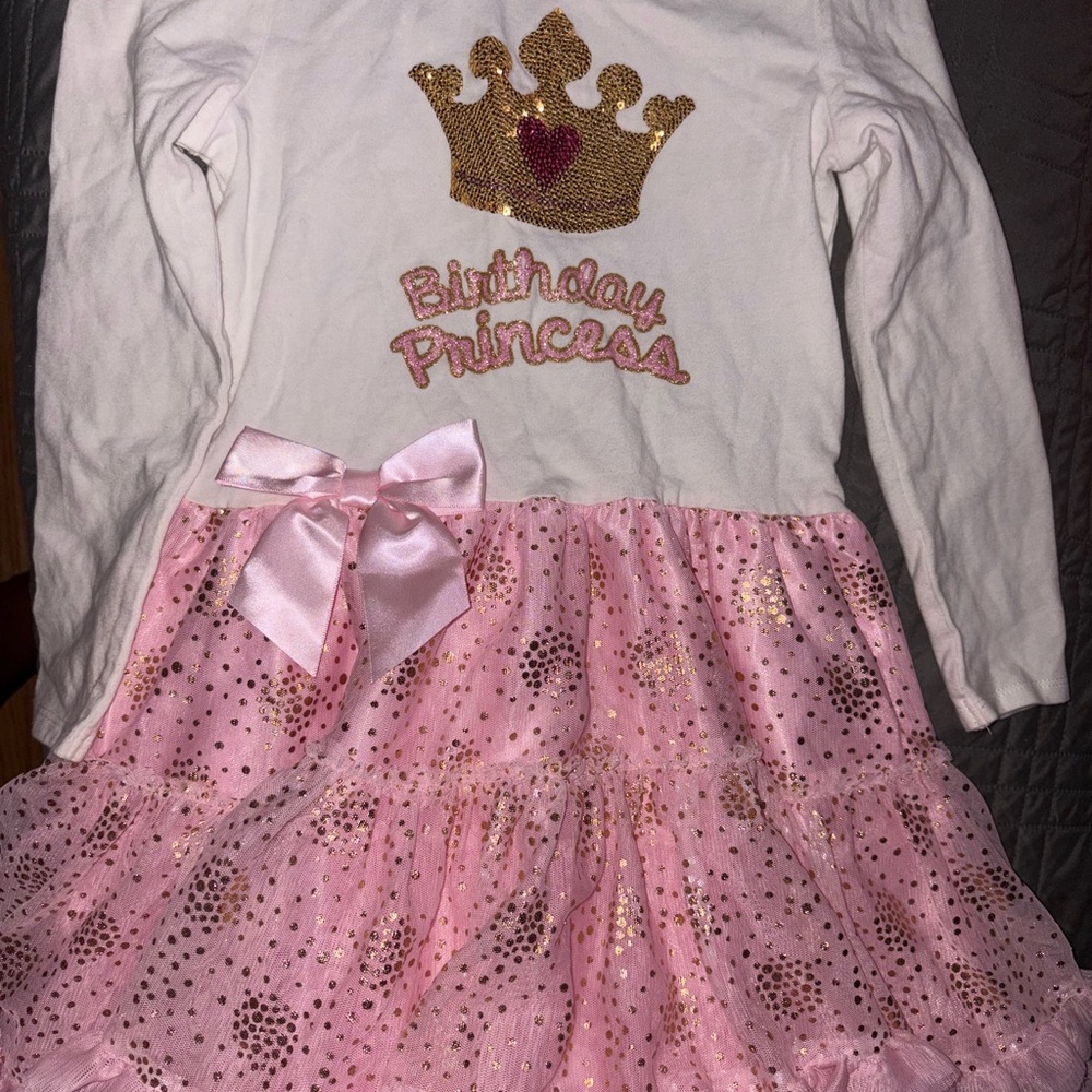 Koala Kids Pink and White Birthday Princess Dress